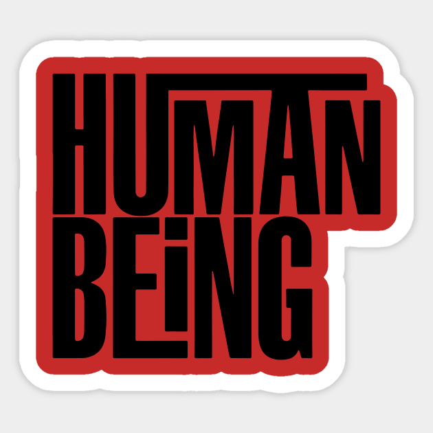 Human Being (black) Sticker by Eugene and Jonnie Tee's